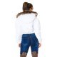 Geaca de dama de iarna alba scurta cu gluga si blanita Lexy 3 - jojofashion.ro