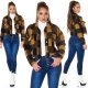Jacheta dama crop cappuccino cu model in carouri Lizy Jacheta dama crop cappuccino cu model in carouri Lizy 5 - jojofashion.ro