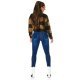 Jacheta dama crop cappuccino cu model in carouri Lizy Jacheta dama crop cappuccino cu model in carouri Lizy 4 - jojofashion.ro