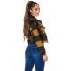 Jacheta dama crop cappuccino cu model in carouri Lizy Jacheta dama crop cappuccino cu model in carouri Lizy 3 - jojofashion.ro