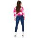 Jacheta dama crop roz cu model in carouri Lizy Jacheta dama crop roz cu model in carouri Lizy 4 - jojofashion.ro