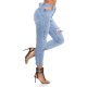 Blugi dama albastri cu talie inalta Rita Blugi dama albastri cu talie inalta Rita 3 - jojofashion.ro