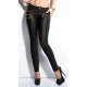 Pantaloni dama lungi cu talie joasa LeatherLook Zyna 6 - jojofashion.ro