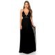 Rochie de seara eleganta, lunga, neagra, cu paiete pe bust Sevda 2 - jojofashion.ro