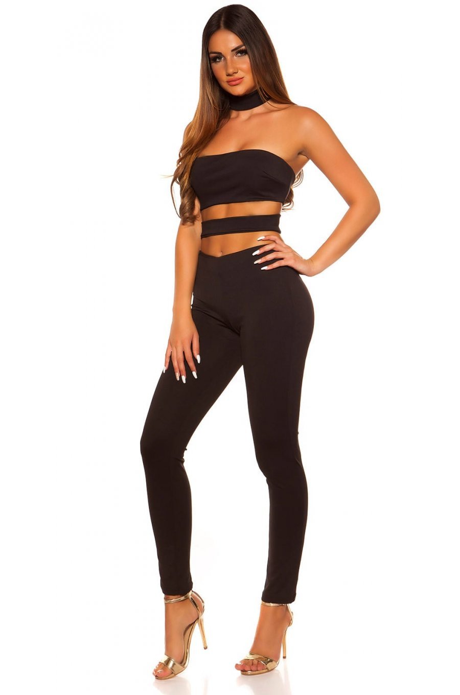 Salopeta neagra cu decupaje sexy Katiusa Salopeta neagra cu decupaje sexy Katiusa 1 - jojofashion.ro