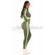 Trening de dama sport, mulat, gri cu verde neon Lidia 3 - jojofashion.ro