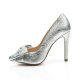 Pantofi dama stiletto argintii din piele naturala Garkony Melany 4 - jojofashion.ro