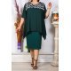Rochie midi verde vaporoasa XXL Zina 2 - jojofashion.ro