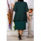 Rochie midi verde vaporoasa XXL Zina 3 - jojofashion.ro