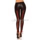 Colanti negri cu siret rosu WetLook Koucla Bonye  5 - jojofashion.ro
