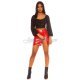 Fusta mulata piele eco scurta rosie WetLook cu fermoar pe lateral Koucla Yulia 5 - jojofashion.ro