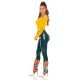 Pantaloni skinny din latex verde mulati Belle 5 - jojofashion.ro