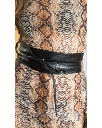 Curea dama, din imitatie piele, neagra, lata, cu snur, Kalissy Curea dama, din imitatie piele, neagra, lata, cu snur, Kalissy - jojofashion.ro