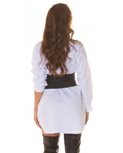 Accesorii, Curea dama tip corset, din denim, neagra, lata, cu snur, Hiraani - jojofashion.ro