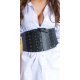 Curea dama tip corset, din piele eco, neagra, lata, cu snur, Alanis 2 - jojofashion.ro