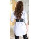 Curea dama tip corset, din piele eco, neagra, lata, cu snur, Alanis 3 - jojofashion.ro
