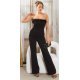 Salopeta eleganta evazata neagra puf si umeri goi Tatianne Salopeta eleganta evazata neagra puf si umeri goi Tatianne 2 - jojofashion.ro