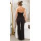 Salopeta eleganta evazata neagra puf si umeri goi Tatianne Salopeta eleganta evazata neagra puf si umeri goi Tatianne 3 - jojofashion.ro