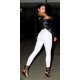 Blugi dama skinny fit albi cu talia inalta Elvira 4 - jojofashion.ro