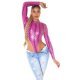 Body dama roz ciclam din piele eco print sarpe Sofia 2 - jojofashion.ro