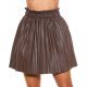 Fusta scurta plisata maro piele eco Beverly Fusta scurta plisata maro piele eco Beverly 6 - jojofashion.ro