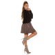 Fusta scurta plisata maro piele eco Beverly Fusta scurta plisata maro piele eco Beverly 5 - jojofashion.ro