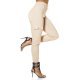 Pantaloni dama bej cargo cu buzunare aplicate Haru 2 - jojofashion.ro