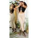 Pantaloni dama bej cargo cu buzunare aplicate Haru 5 - jojofashion.ro