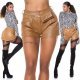 Pantaloni dama scurti capuccino piele eco cu buzunare Kimmy 6 - jojofashion.ro
