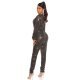 Salopeta de ocazie neagra lurex si paiete oglinda Azonia 5 - jojofashion.ro