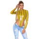 Body dama animal print sarpe piele eco galbena Sofia 2 - jojofashion.ro