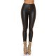 Colanti termici negri din piele eco cu talie inalta Cellia 2 - jojofashion.ro