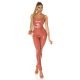 Pantaloni dama mulati maro latex cu talia inalta Chantal 3 - jojofashion.ro