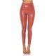 Pantaloni dama mulati maro latex WetLook Inna Pantaloni dama mulati maro latex WetLook Inna 5 - jojofashion.ro