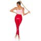Pantaloni dama mulati rosii latex WetLook Inna 6 - jojofashion.ro