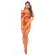 Rochie scurta mulata din satin bronz cu umerii goi Cher Rochie scurta mulata din satin bronz cu umerii goi Cher 5 - jojofashion.ro