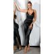 Salopeta de club, neagra, din piele eco, mulata, Viky Salopeta de club, neagra, din piele eco, mulata, Viky 2 - jojofashion.ro