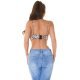 Crop top dama cu aspect de piele animal print leopard Jamie 3 - jojofashion.ro