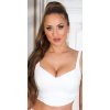 Crop top dama latex alb Kelly