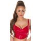 Crop top dama latex rosu Kelly Crop top dama latex rosu Kelly 2 - jojofashion.ro