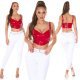 Crop top dama latex rosu Kelly Crop top dama latex rosu Kelly 5 - jojofashion.ro