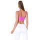 Crop top dama latex roz bombon Kelly Crop top dama latex roz bombon Kelly 3 - jojofashion.ro
