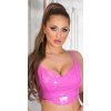 Crop top dama latex roz bombon Kelly