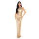 Rochie eleganta lunga, glitter, aurie, mulata, cu spatele gol, Abella 5 - jojofashion.ro