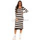 Rochie midi vascoza alba cu dungi negre Koucla Sailor 5 - jojofashion.ro