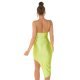 Rochie de club scurta, verde light, mulata, incretita, cu decupaje, asimetrica, Maia 3 - jojofashion.ro