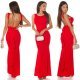 Rochie eleganta lunga, rosie, mulata, tip sirena, Lace 7 - jojofashion.ro