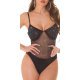 Body dama sexy, negru, semitransparent, cu strasuri Dana 3 - jojofashion.ro