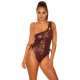 Body dama burgundy WetLook one shoulder Mikelle Body dama burgundy WetLook one shoulder Mikelle 2 - jojofashion.ro