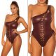 Body dama burgundy WetLook one shoulder Mikelle Body dama burgundy WetLook one shoulder Mikelle 6 - jojofashion.ro